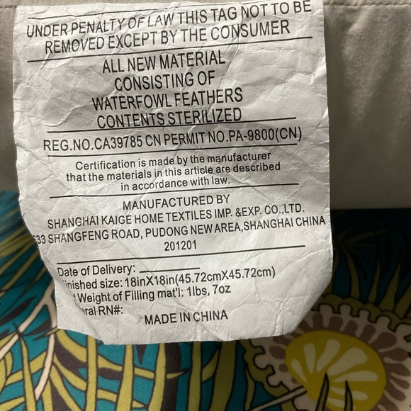 Liberty of London for Target 2010 Peacock Feathers Throw Pillows - Picture 11 of 14